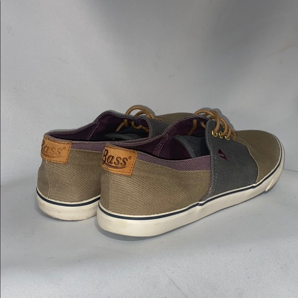 Bass Canvas Sneakers 3156W Olive Blue Purple Sz 9 - Picture 5 of 10